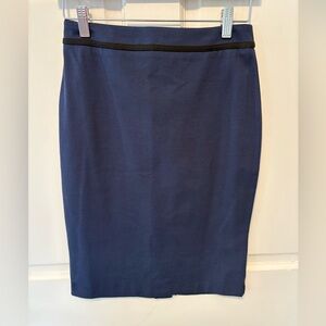 Boden navy blue stretch classic workwear women’s pencil skirt size 2 6 uk xs
